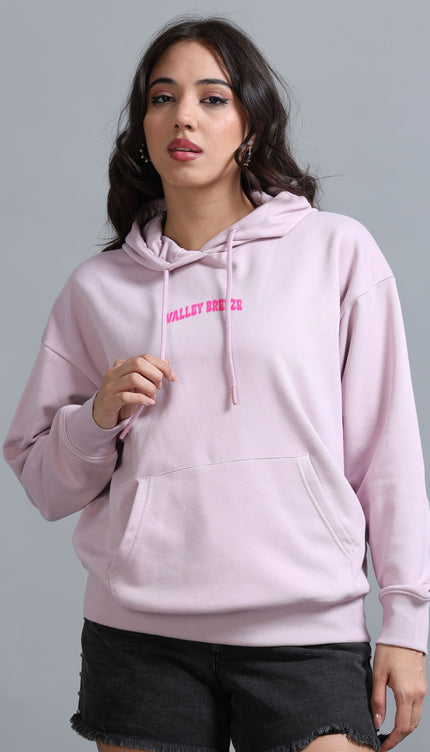 Women's Drop Shoulder Hoodie - Blush Pink