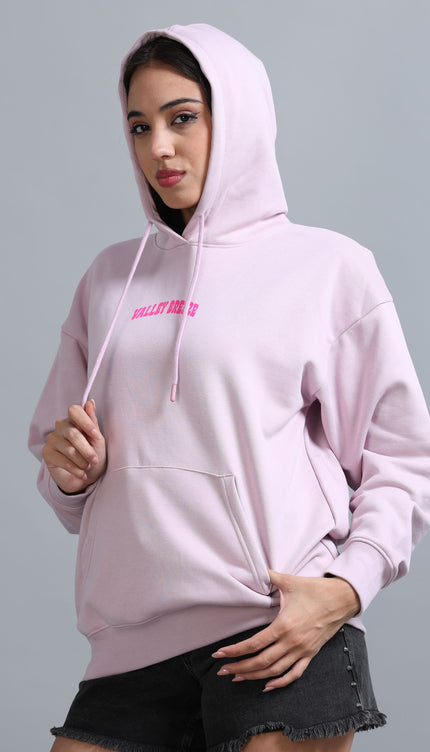 Women's Drop Shoulder Hoodie - Blush Pink