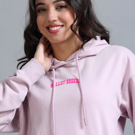 Women's Drop Shoulder Hoodie - Dawn Pink