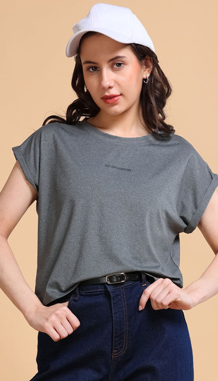 WOMEN's Regular Fit Cap Sleeve T-shirt  Grey