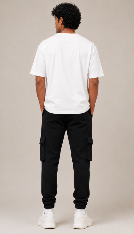 Men's Cotton Rich Elastane Jogger - Black