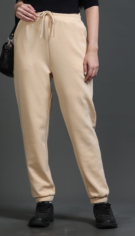 Women's Stretchable Jogger - Dark Beige