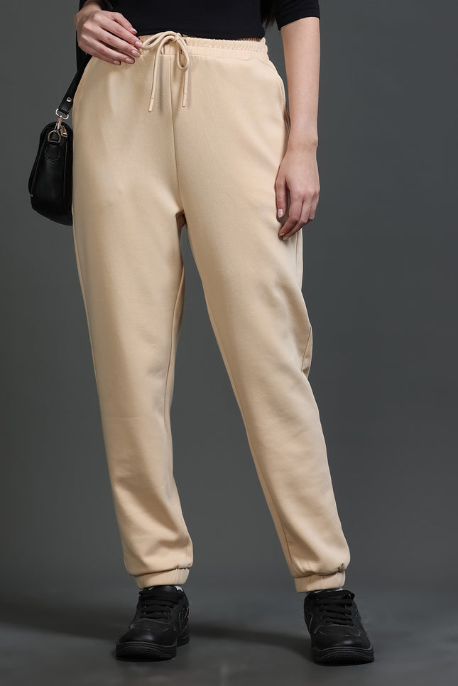Women's Stretchable Jogger - Dark Beige