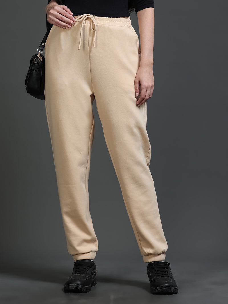 Women's Stretchable Jogger - Dark Beige