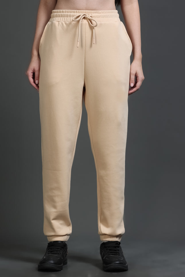 Women's Stretchable Jogger - Dark Beige
