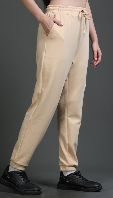 Women's Stretchable Jogger - Dark Beige