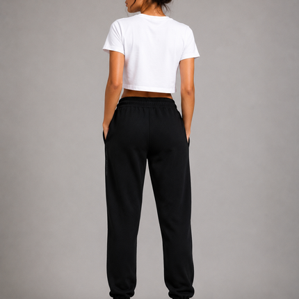 Women's Cotton Rich Elastane Jogger - Black
