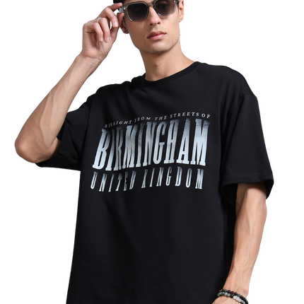 Men's Oversized Drop Shoulder T-Shirt - Black