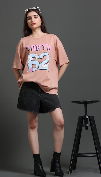 Women's Tokyo 62 Oversized Tshirt - Mocha
