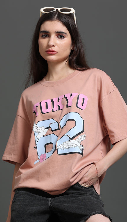 Women's Tokyo 62 Oversized Tshirt - Mocha