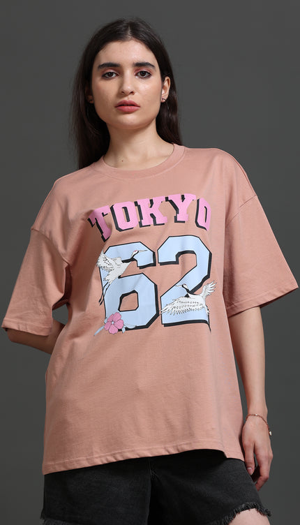 Women's Tokyo 62 Oversized Tshirt - Mocha