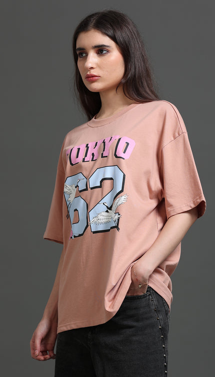 Women's Tokyo 62 Oversized Tshirt - Mocha