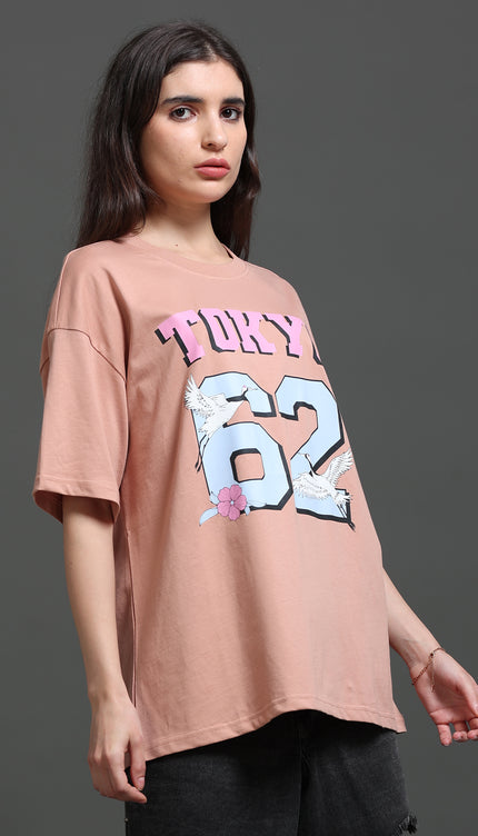 Women's Tokyo 62 Oversized Tshirt - Mocha