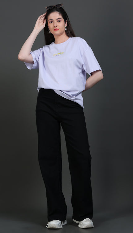 Women's Confidence with A Crown Oversized Tshirt - Mystic Violet