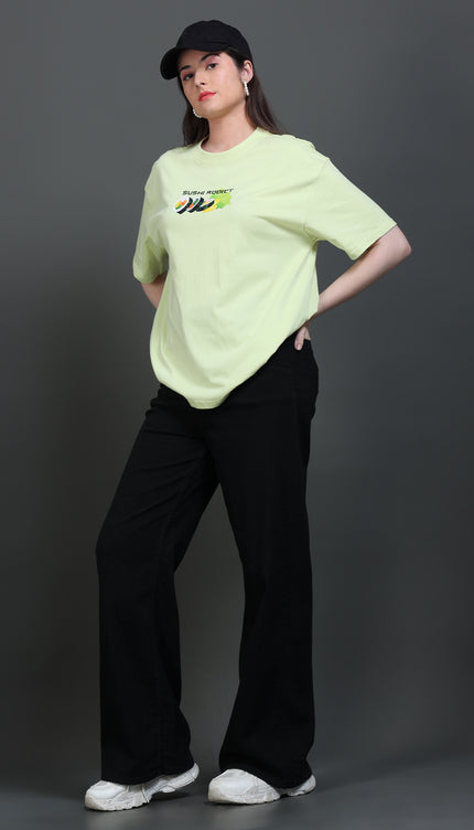 Women's  Sushi Addict Oversized Tshirt - Mint
