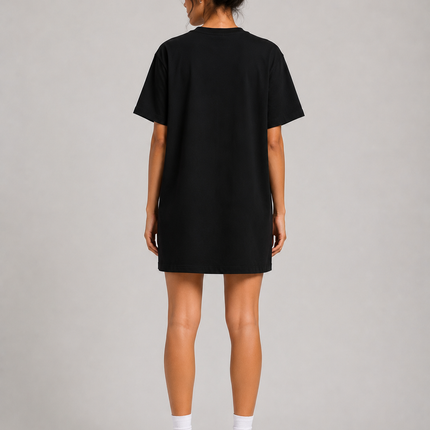 Women's Tshirt Dress 100% cotton Black