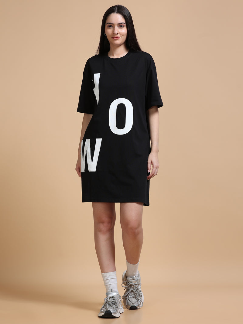 Women's Tshirt Dress - Black