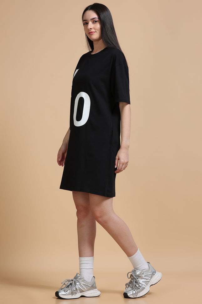 Women's Tshirt Dress - Black