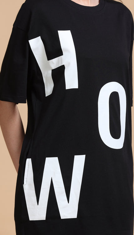 Women's Tshirt Dress - Black