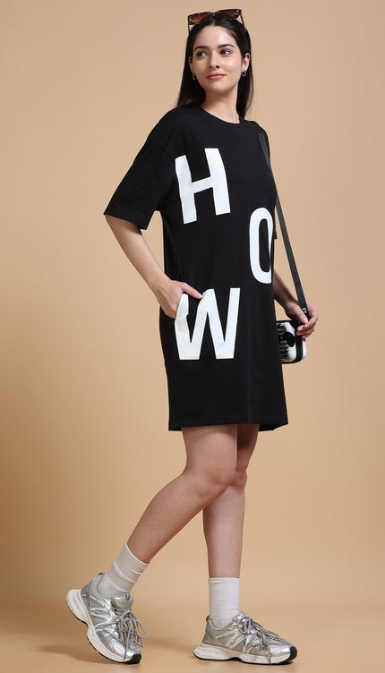 Women's Tshirt Dress - Black