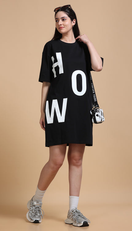 Women's Tshirt Dress - Black