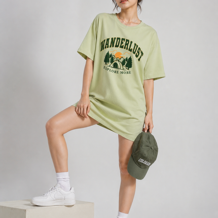Women's Tshirt Dress 100% cotton Mint