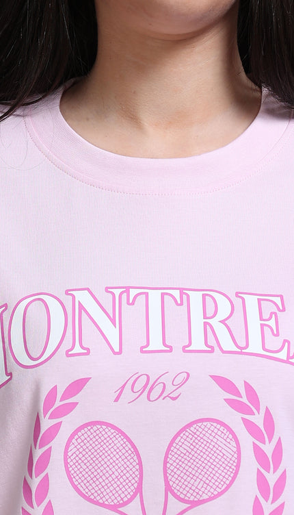 Women's Tshirt Dress - Pink