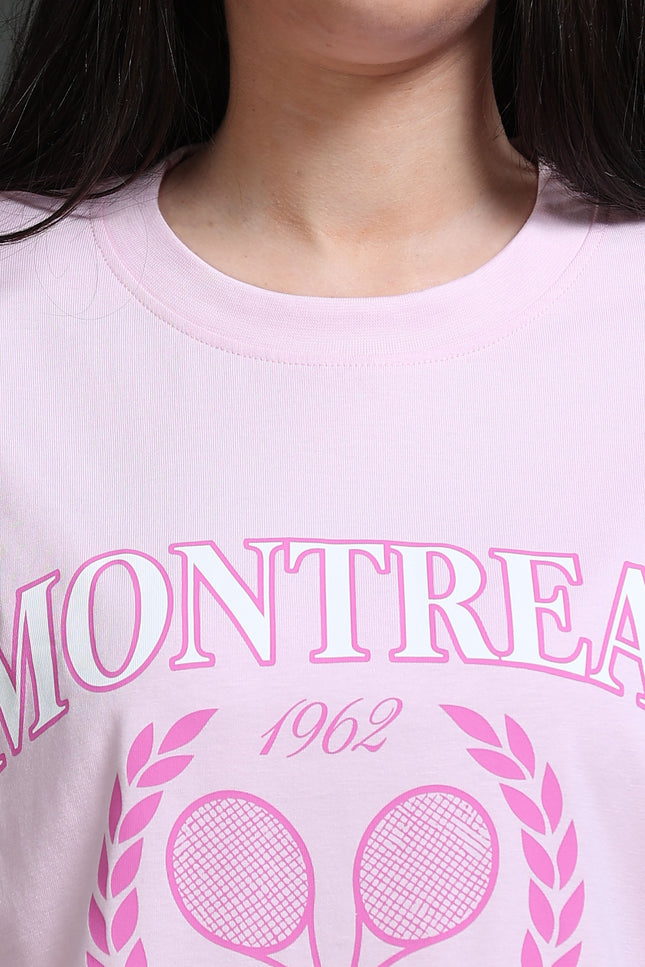 Women's Tshirt Dress - Pink
