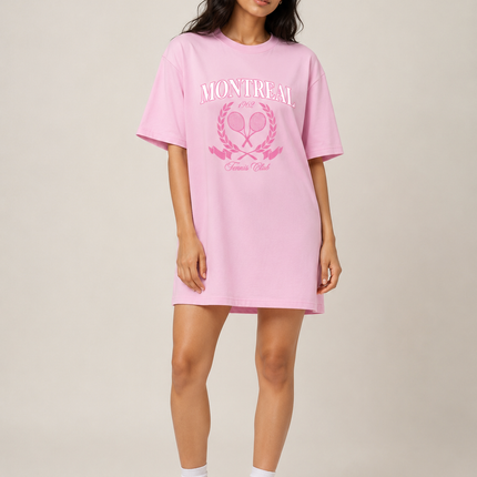 Women's Tshirt Dress 100% cotton Pink