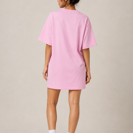 Women's Tshirt Dress 100% cotton Pink