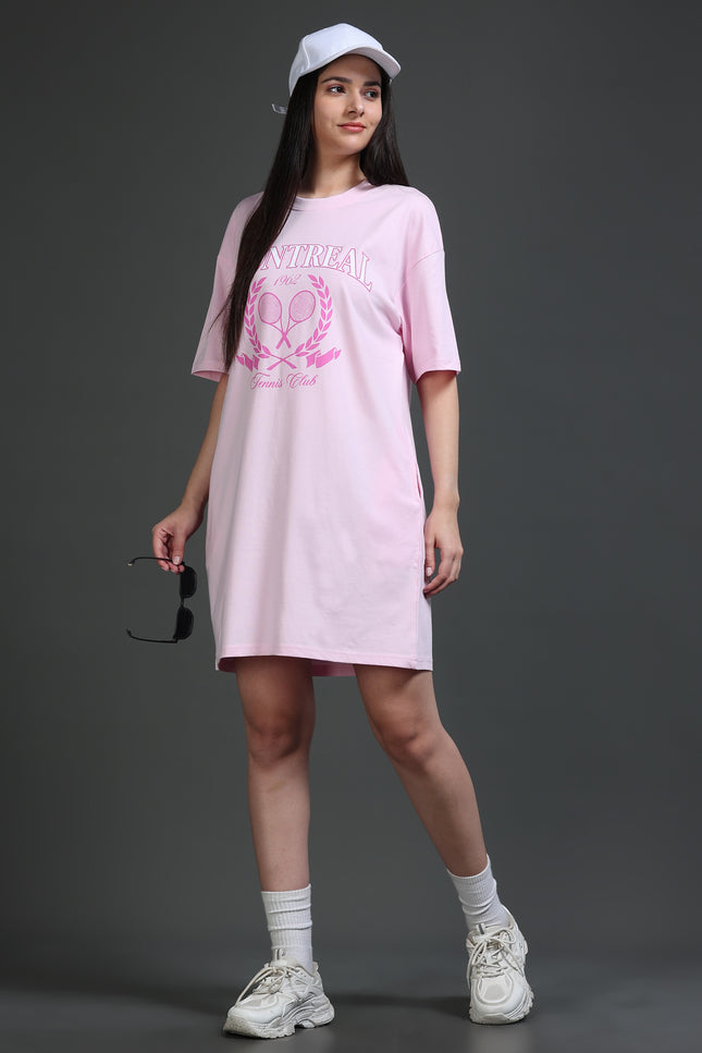 Women's Tshirt Dress - Pink