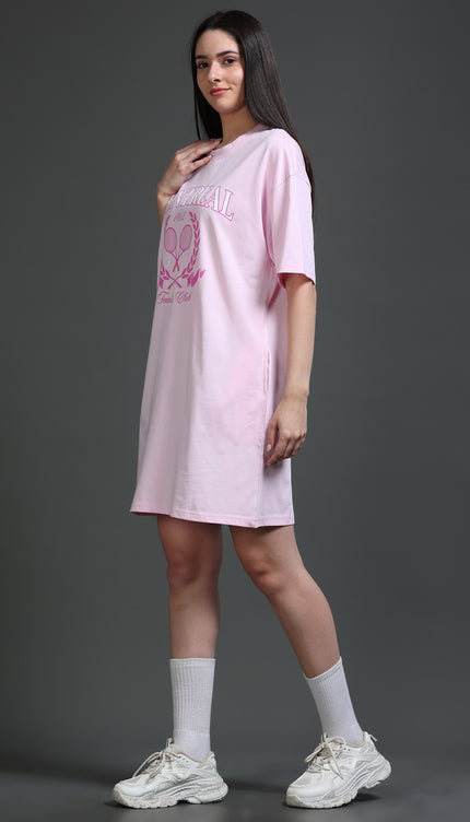 Women's Tshirt Dress - Pink