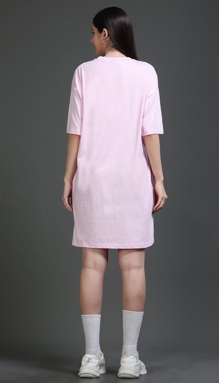 Women's Tshirt Dress - Pink