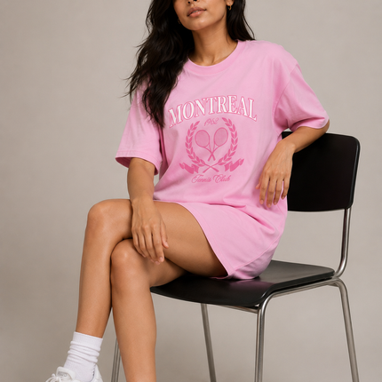 Women's Tshirt Dress 100% cotton Pink