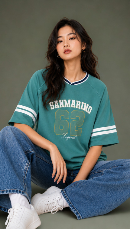 Varsity T-Shirt Unisex Sanmarino - Green