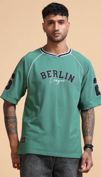 Varsity T-Shirt Unisex Berlin - Green