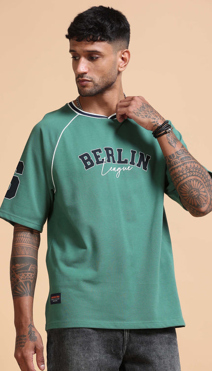 Varsity T-Shirt Unisex Berlin - Green