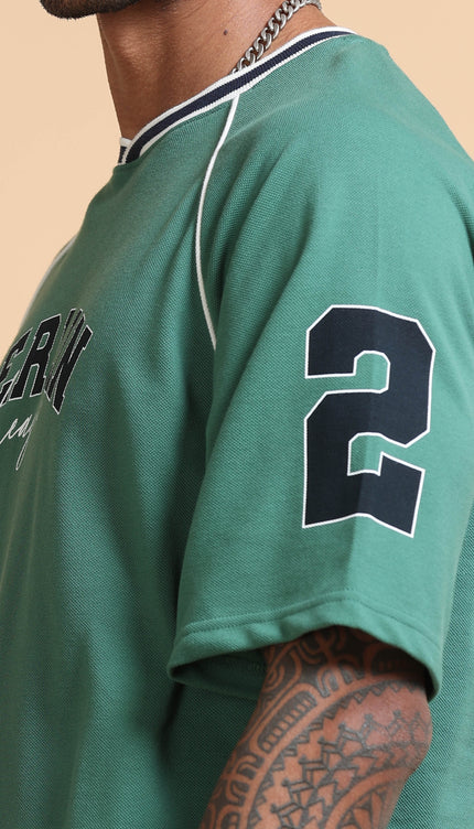 Varsity T-Shirt Unisex Berlin - Green