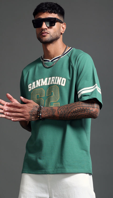 Varsity T-Shirt Unisex Sanmarino - Green