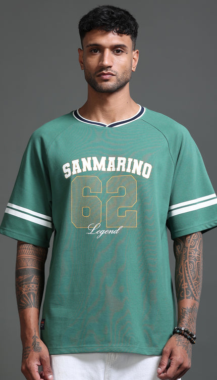 Varsity T-Shirt Unisex Sanmarino - Green