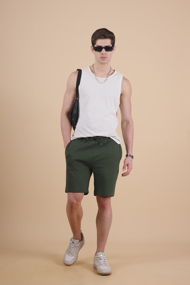 Men's Stretchable Shorts - Olive